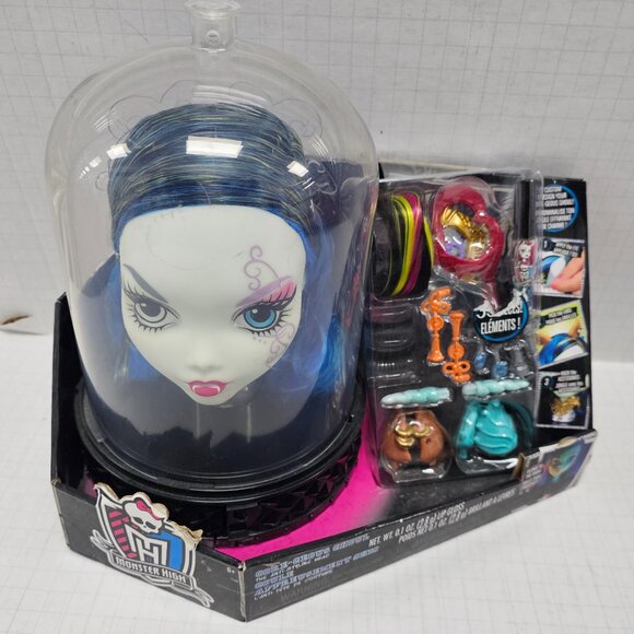 New Monster High Gore Geous Ghoul Anti Face Hair Tattoo Style Head Playset Doll